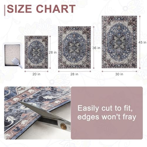 BEAUTYZOO Cat Litter Mat, 32" x 45" Large Litter Trapping Mat, Waterproof