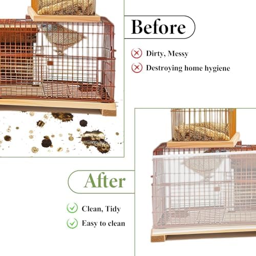 Trinkrittey Bird Cage Seed Catcher White Bird Cage Net Cover Adjustable Birds Cages Netting Seed Catcher Stretchy Birds Cages Guard for Parrot Enclosures