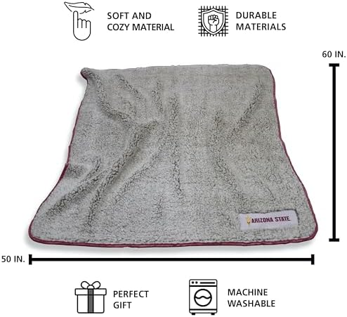 Logo Brands Officially Licensed NCAA Unisex Frosty Fleece Blanket, One Size, Team Color