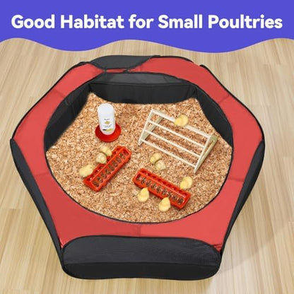 Pawaboo Chick Brooder Box for Chick Starter Kit, Red+Black