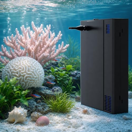coospider-repta Aquarium Filter UV Green Clean Machine for 15-40 Gallon Fish Tank Crystal Clear 100GPH