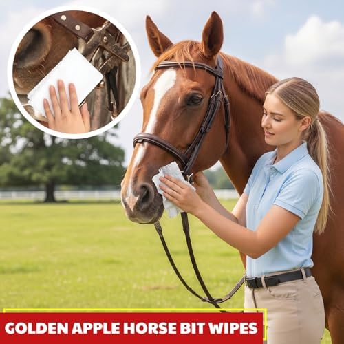 Threlaco 3 Pack Horse Bit Wipes, Apple Horse Bit Cleaners