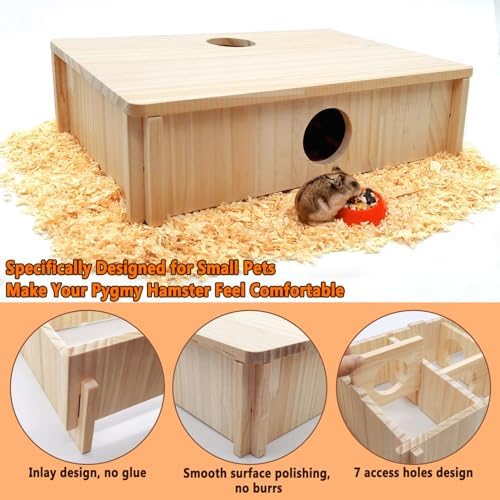 Kathson Multi-Chamber Hamster Tunnel House Maze: 2 Entrance 6 Rooms Hideout
