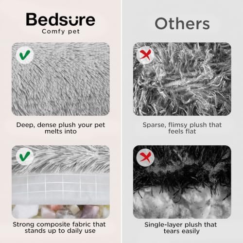 Bedsure SupportMax™ Calming Dog Beds Large Sized Dog Washable Pet Bed,36in