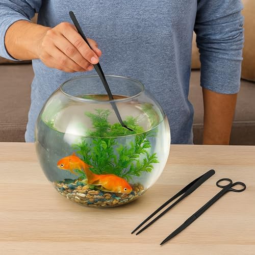 Mandala Crafts Stainless 15" Straight Curved Fish Tanks Aquarium Tweezers