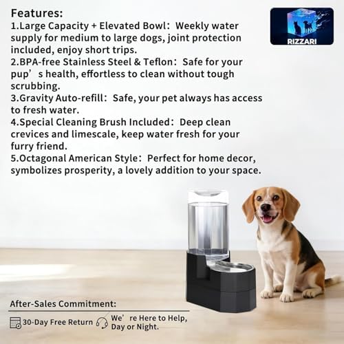 Sfozstra 8L Raised Pet Water Dispenser: Large Breed Comfort