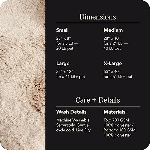 UnHide Floof Pet Bed, Extra Soft Dog Bed with Removable Faux Fur Cover