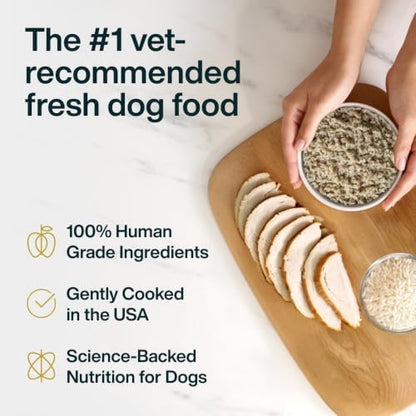 JustFoodForDogs Pantry Fresh Wet Dog Food, Complete Meal or Dog Food Topper, for Sensitive Stomachs, Balanced Remedy Human Grade Dog Food Recipe - 12.5 oz (Pack of 12)