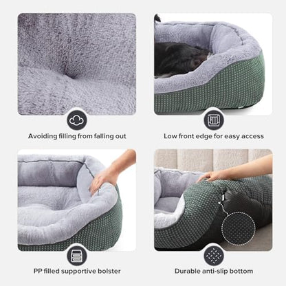INVENHO XL Dog Beds Large Sized Dog, Washable Orthopedic Warming Soft Sleeping Durable with Anti-Slip Bottom