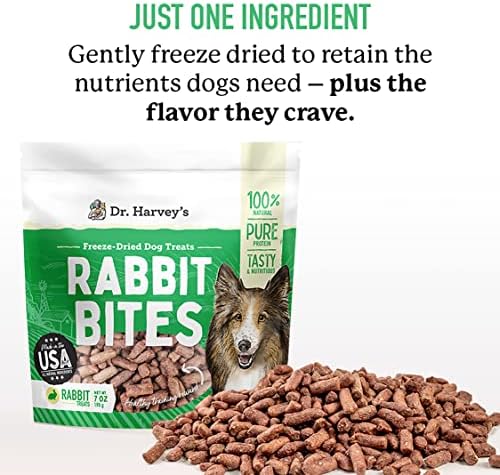 Dr. Harvey's Rabbit Bites Freeze-Dried Dog Treats, 7 oz (3-Pk)