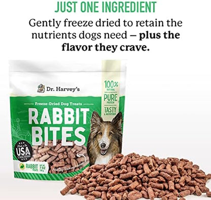Dr. Harvey's Rabbit Bites Freeze-Dried Dog Treats, 7 oz (3-Pk)