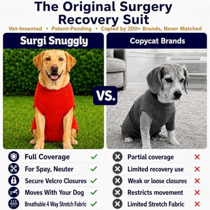 Surgi Snuggly Dog Surgery Recovery Suit, Cone Alternative, Spay/Neuter XL