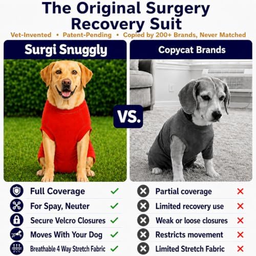Surgi Snuggly Dog Surgery Recovery Suit, Cone Alternative, Spay/Neuter XLL