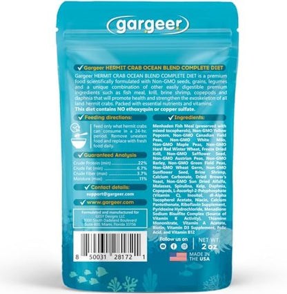 Gargeer 2oz Hermit Ocean Diet. Non-GMO, Premium Ingredients, Made in USA