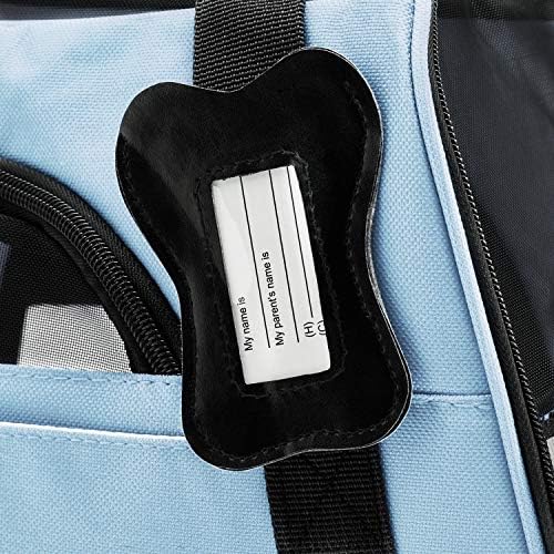 Paws & Pals Airline Approved Pet Carriers with Fleece Bed For Dog & Cat, Large, Mineral Blue