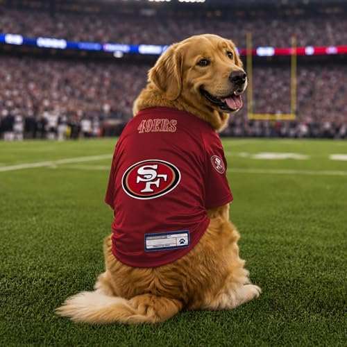 Littlearth NFL San Francisco 49ers Stretch Pet Jersey, Team Color, X-Large