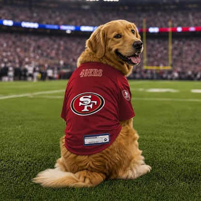 Littlearth NFL San Francisco 49ers Stretch Pet Jersey, Team Color, X-Large