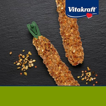 Vitakraft Crunch Sticks Rabbit Treat - Triple-Baked Rabbit Chews with Natural Wood Center - Crunchy & Nutritious Treats for Small Animals (Carrot and Honey, Pack of 6)