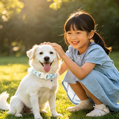 Blueberry Dog Collar and Bowtie Pattern, Cute Adjustable Puppy Collar with Quick Release Buckle and Lovely Blueberry Charm,for Small Medium Large Dogs