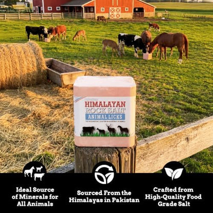 Himalayan Secrets Compressed Salt Lick for Livestock & Wildlife, 22 lb