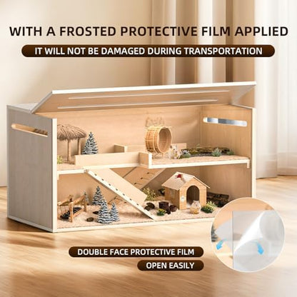 Pine Small Animals Houses&Habitats Chewproof, 40" Pine Guinea Pig Cage Hamster Cage for Small Animals (40" Large, Table Frame)