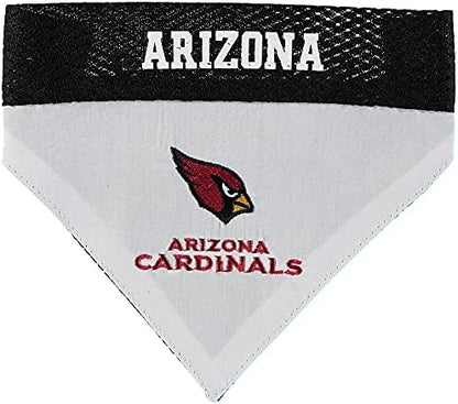 Pets First NFL DOG BANDANA - ARIZONA CARDINALS REVERSIBLE PET BANDANA. 2 Sided Sports Bandana with a PREMIUM Embroidery TEAM LOGO, Large/X-Large. - 2 Sizes & 32 NFL Teams available