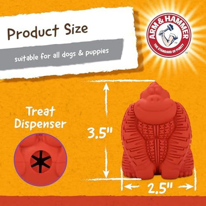 Arm & Hammer Super Treadz Mini Gorilla Dental Chew Toy, Small, 3.5 in, 24Pk