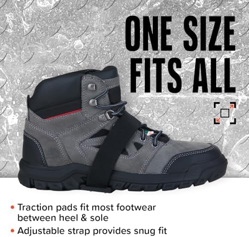 K1 Mid-Sole Ice Cleats for Men & Women - Rotatable Traction Aids For Winter Snow - Low Profile - Black