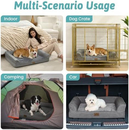 COZY KISS Orthopedic Dog Bed for Extra Large Dogs, U Shaped XXL 48x35 inch
