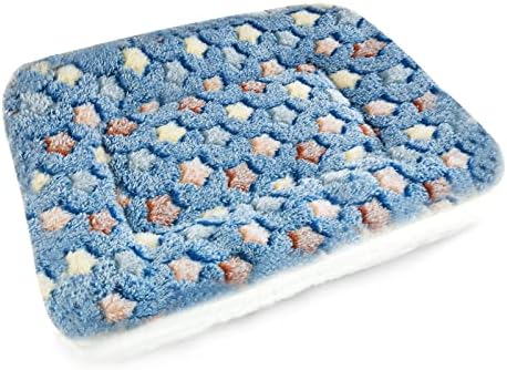 Small Animal Bed Mat, Soft & Warm, Suitable for Guinea Pig, Hamster, Rabbit, Rat and Bearded Dragon (XX-Large(19.7''x15.7''), Star Blue)
