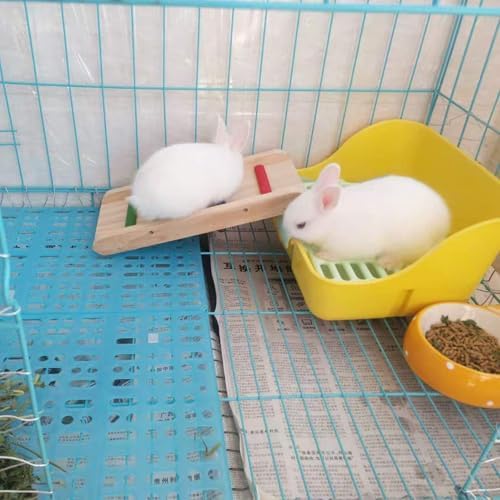 Hamiledyi 4 Piece Rabbit Feet Pad 13.4×9.8x0.4'' Hole Leak Water Design for Plastic Bunny Feet Pad Playpen Feet Mats Plastic Rabbit Cage Mat for Guinea Pig Hamster Chinchilla Ferret