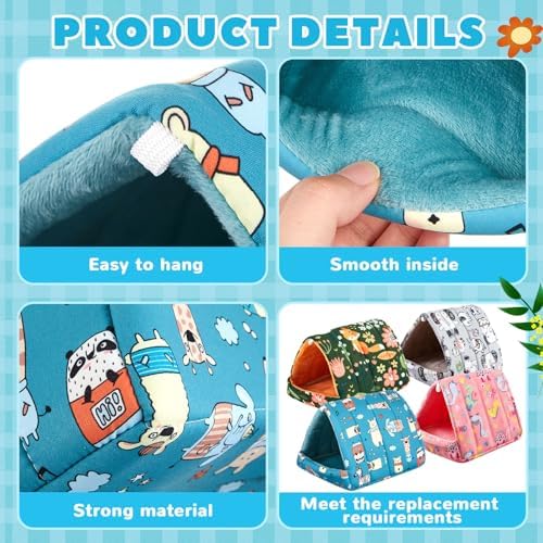 Cinnvoice Guinea Pig Hideout Bed Washable House Cage, Wonder Tale, 7.9 in