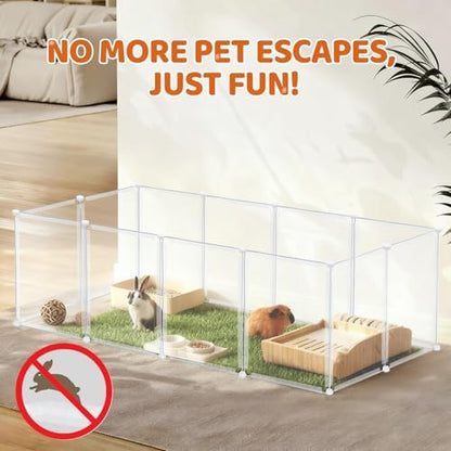 14 Pcs 16.5" H Small Animal Playpen, Indoor Puppy Playpen for Rabbits
