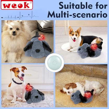 Heartbeat Dog Toy for Puppy- Heartbeat Helps for Dog Anxiety Relief and Calming Aid, Puppy Heartbeat Stuffed Animal Anxiety Calming Behavioral Aid Puppy Heartbeat Toy Sleep aid for Dogs Cats Pets