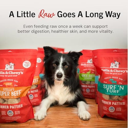 Stella & Chewy's Freeze-Dried Raw Dinner Patties - Dandy Lamb Recipe - High Protein Grain-Free Puppy & Dog Food - Perfect for Picky Eaters - 25 oz (Pack of 2)