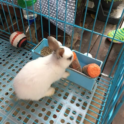 Hamiledyi 8 Pcs Rabbit Cage Mats Small Animal Plastic Feet Pads Floor Mat for Pet Cats Dogs Bunny Hamster Rat Chinchilla Guinea Pig(Blue)