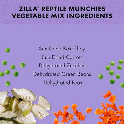 Zilla Reptile Munchies Vegetable Mix Reptile Food, 4 Oz.
