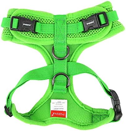 Authentic Puppia RiteFit Harness with Adjustable Neck, Green, Small