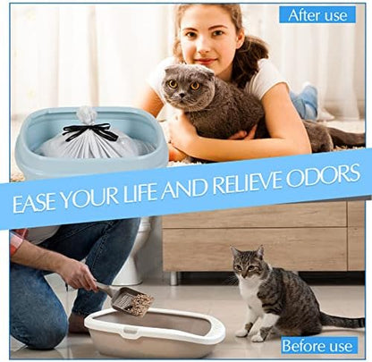 Jutom 84 Count Sifting Litter Box Liners, Cat Box Liners with Holes