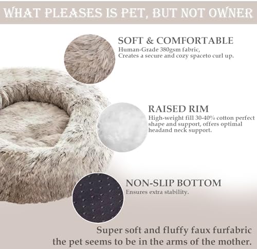 Washable Calming Dog & Cat Bed for Ultra Large Small Medium Size Pet