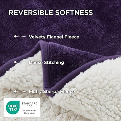 Bedsure Waterproof Blanket for Bed Soft Sherpa Fleece Throw,Twin 80"x60"