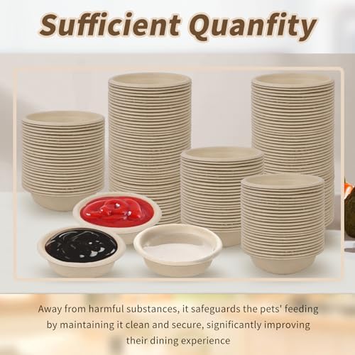 400 Pcs 1 oz Paper Feeding Cups for Reptiles and Small Pets