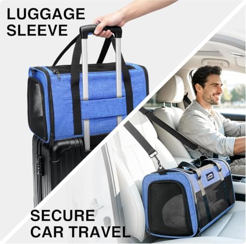 Cat Carrier, Soft Sided Airline Approved Dog Carrier for Small Dogs & Cats