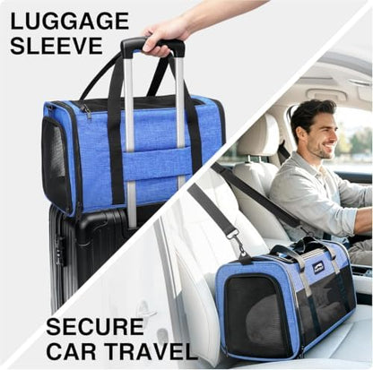 Cat Carrier, Soft Sided Airline Approved Dog Carrier for Small Dogs & Cats