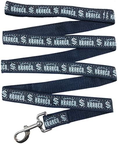 Dog Leash - CAT Leash - PET Leash: The New Coolest NHL Seattle Kraken PET Leashes with The Hockey Team Name & Logo, Size: Medium - Best Fashionable Heavy-Duty Dog LEASHES & CAT LEASHES