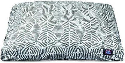 Majestic Pet Rectangular Dog Bed, Large, 44x36x5 in, Washable, Gray
