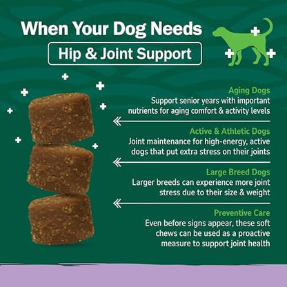 PetNC Natural Care Hip and Joint Soft Chews for Dogs, 90 Count - 27591