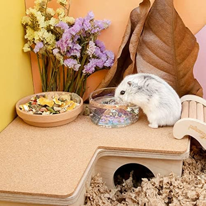 Niteangel Hamster Feeding & Water Bowl- 50ml Capacity & No Wet Fur for Pet