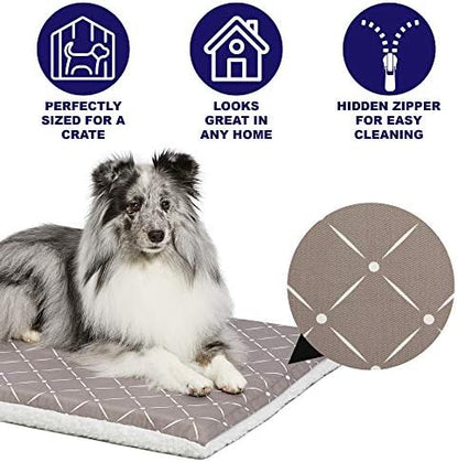 MidWest Homes for Pets Quiet Time Couture Paxton Pet Bed with Removable Pillow Cover, Mushroom, 30"
