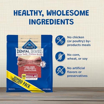 Blue Buffalo Regular Dental Bones, 36 oz, 36 Bones